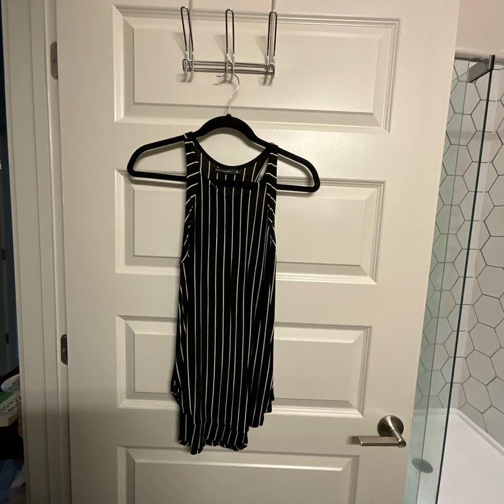 Black and White Striped Tank Top